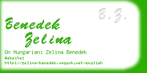 benedek zelina business card